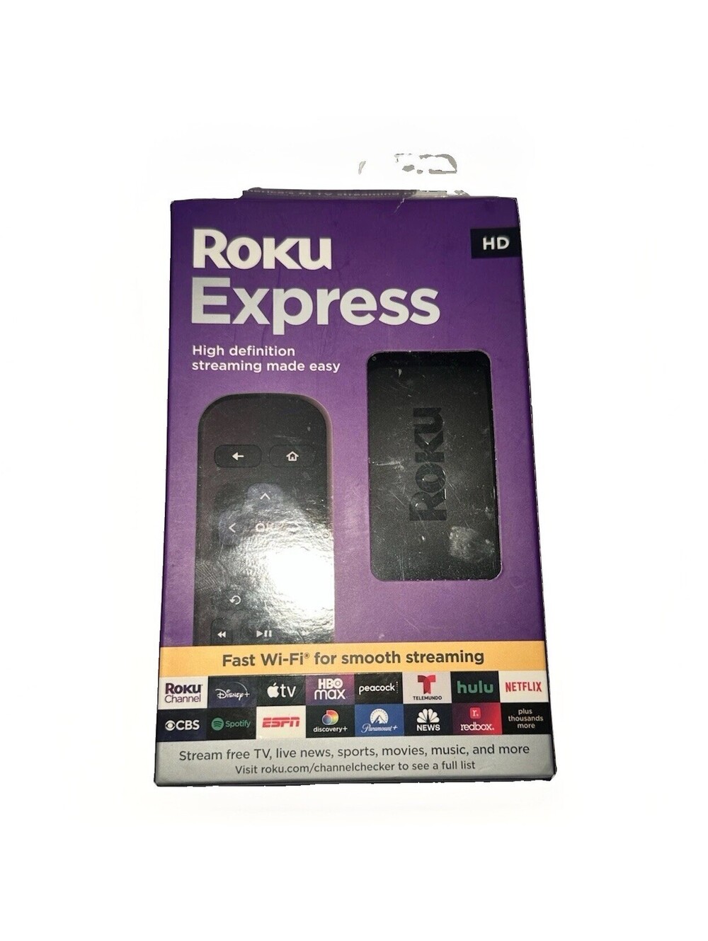 New Roku Express HD Streaming Media Player 3930R 1080p - Damaged Box!